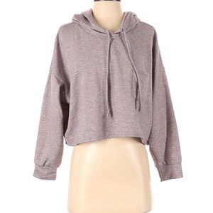 Tresics Purple Cropped Pullover Hoodie